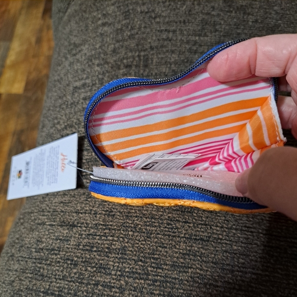 Lug Peach Sorbet Heart-Shaped Quilted Coin Purse - Picture 2 of 2